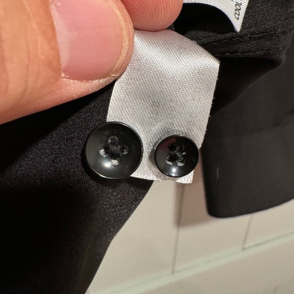 Con.Struct Men's Dress Shirt Slim Fit Button-Down Stretch Cooling Black - Size M - Picture 8 of 9